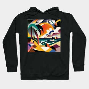 Abstract Art Style - Tropical Beach Hoodie